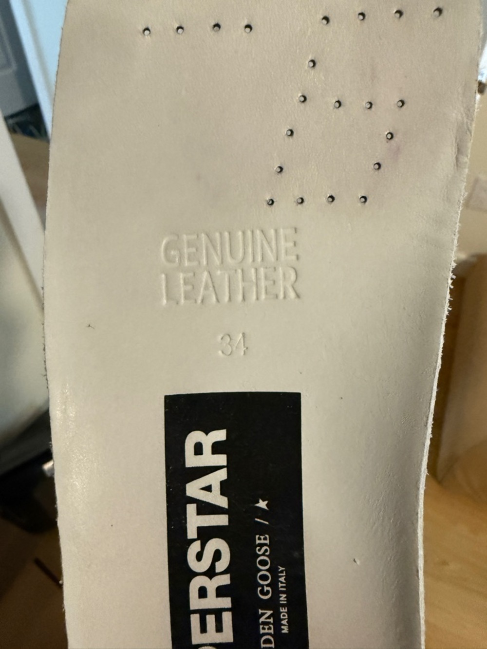 Golden Goose White Leather Sneakers with Gray Star and Laces - Picture 10 of 10
